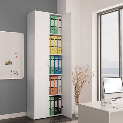 800297 vidaXL Office Cabinet White 60x32x190 cm Engineered Wood