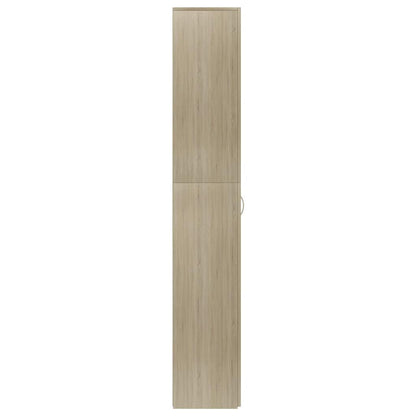 Office Cabinet Sonoma Oak 60x32x190 cm Engineered Wood