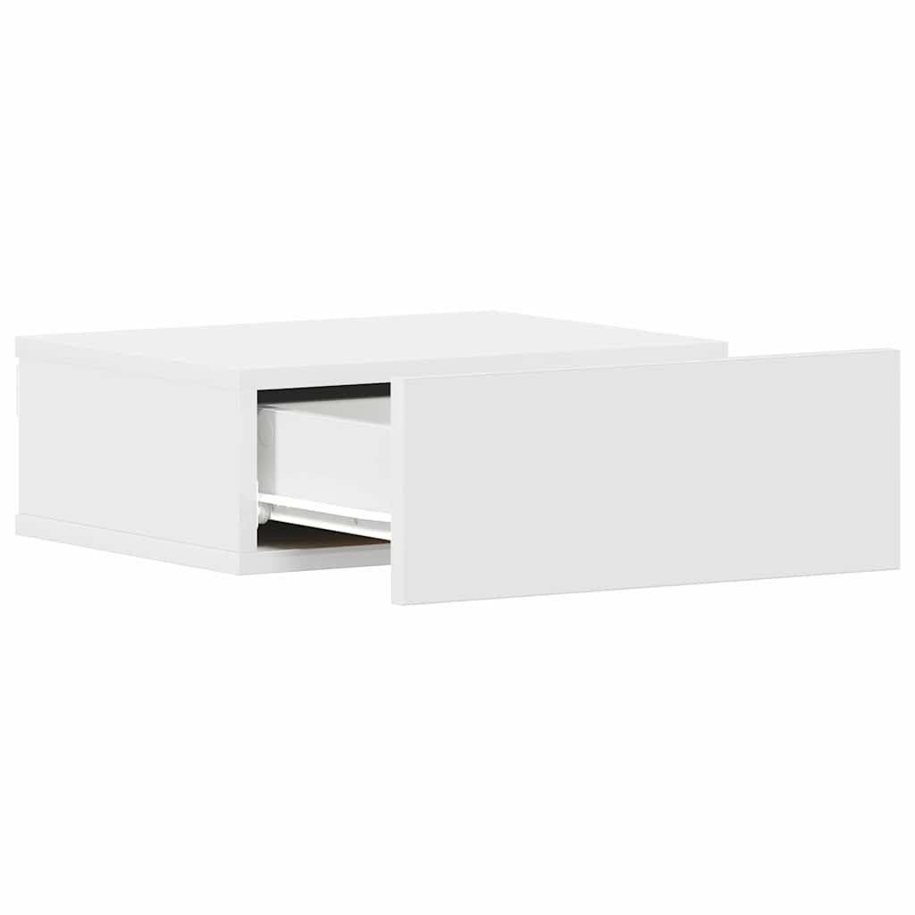 800307 vidaXL Floating Nightstands 2 pcs White 40x30x15 cm Engineered Wood
