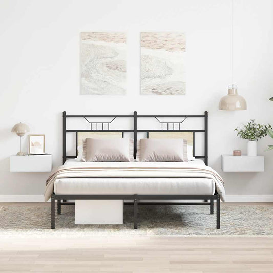 800307 vidaXL Floating Nightstands 2 pcs White 40x30x15 cm Engineered Wood