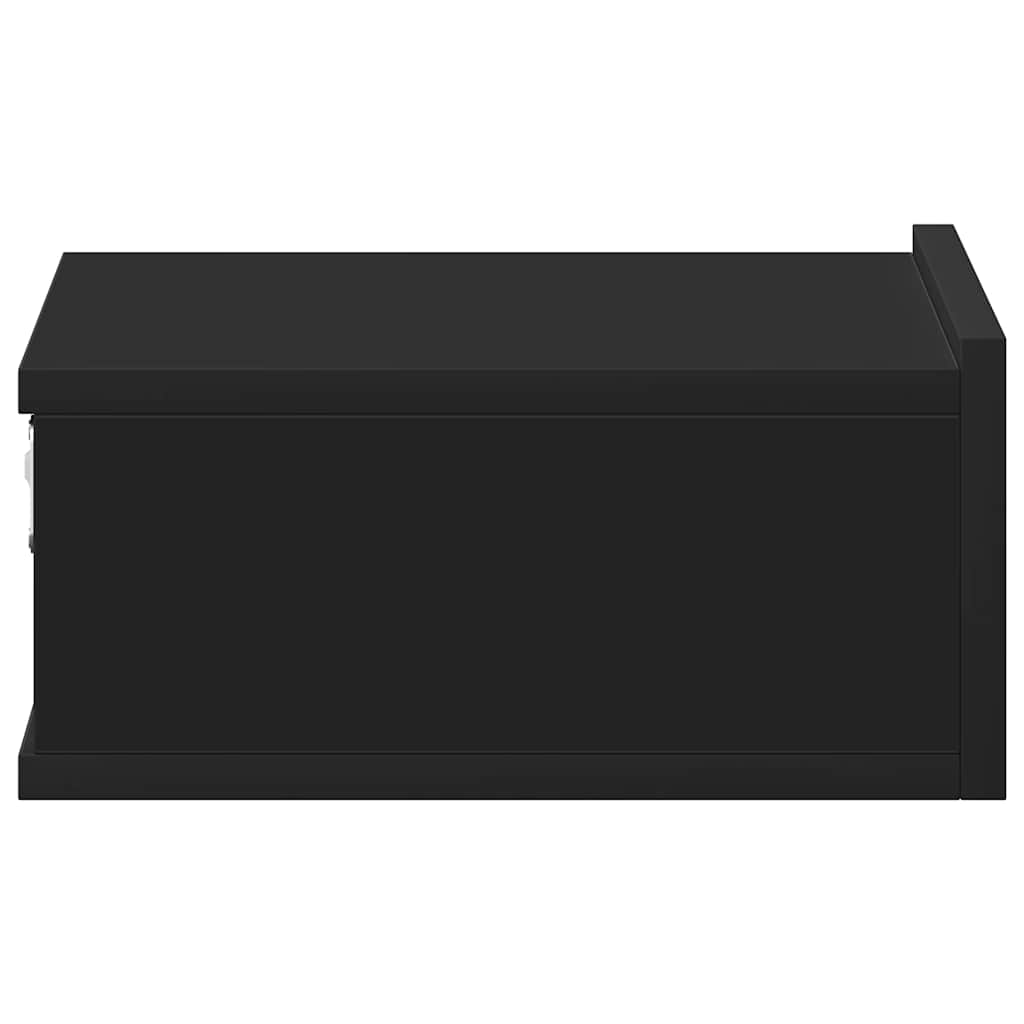 Floating Nightstand Black 40x30x15 cm Engineered Wood