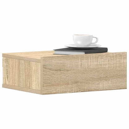 Floating Nightstand Sonoma Oak 40x30x15 cm Engineered Wood