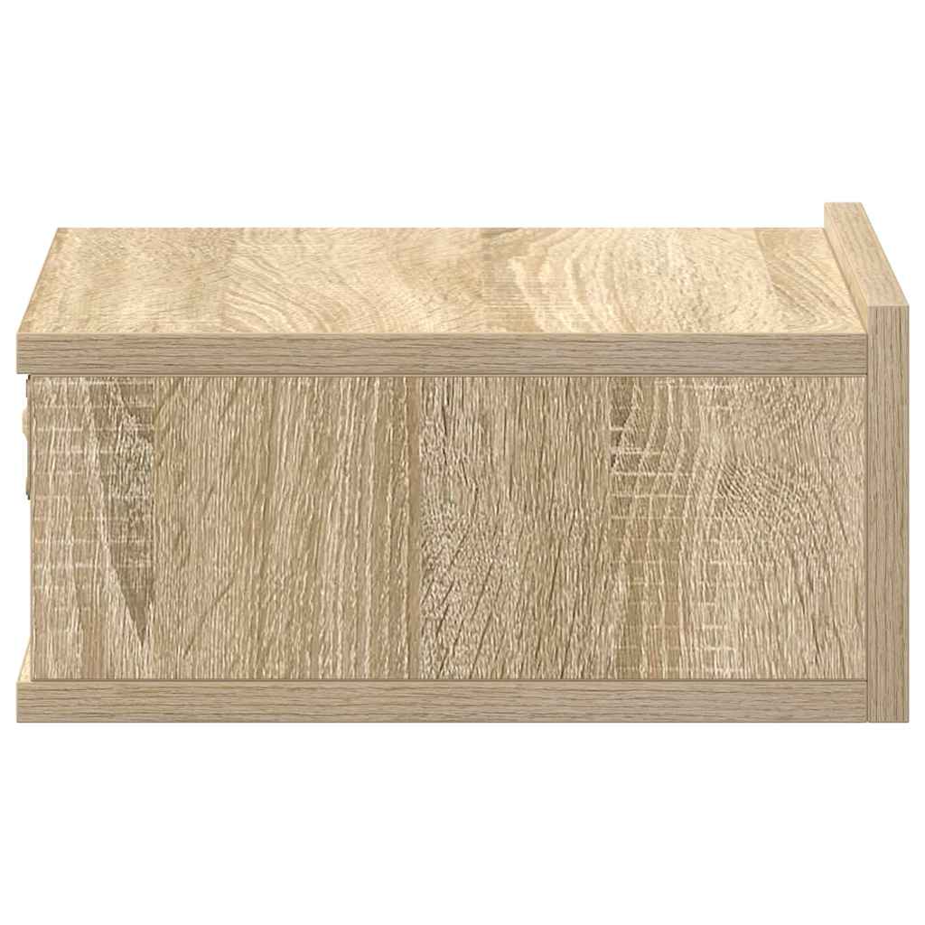 Floating Nightstand Sonoma Oak 40x30x15 cm Engineered Wood