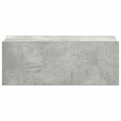 Floating Nightstand Concrete Grey 40x30x15 cm Engineered Wood