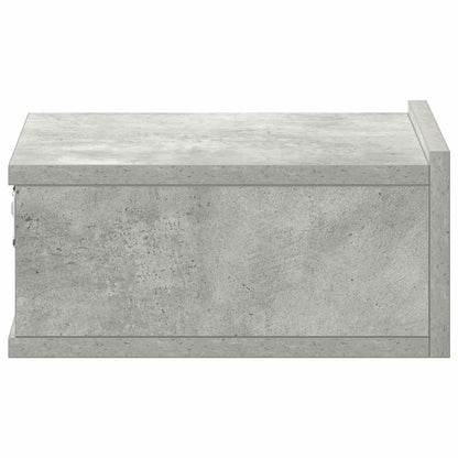 Floating Nightstand Concrete Grey 40x30x15 cm Engineered Wood