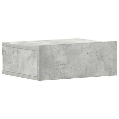 Floating Nightstands 2 pcs Concrete Grey 40x30x15 cm Engineered Wood