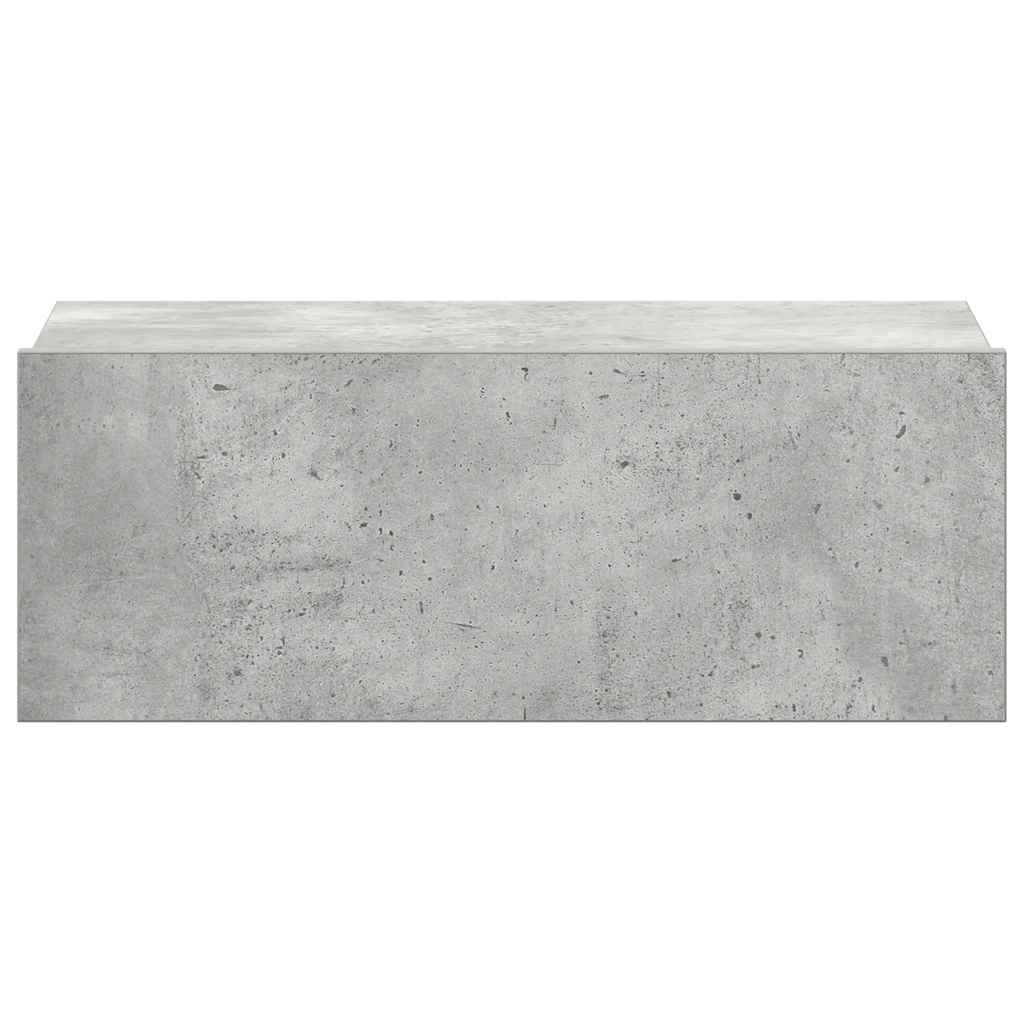 Floating Nightstands 2 pcs Concrete Grey 40x30x15 cm Engineered Wood