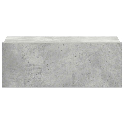 Floating Nightstands 2 pcs Concrete Grey 40x30x15 cm Engineered Wood