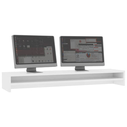 800333 vidaXL Monitor Stand White 100x24x13 cm Engineered Wood