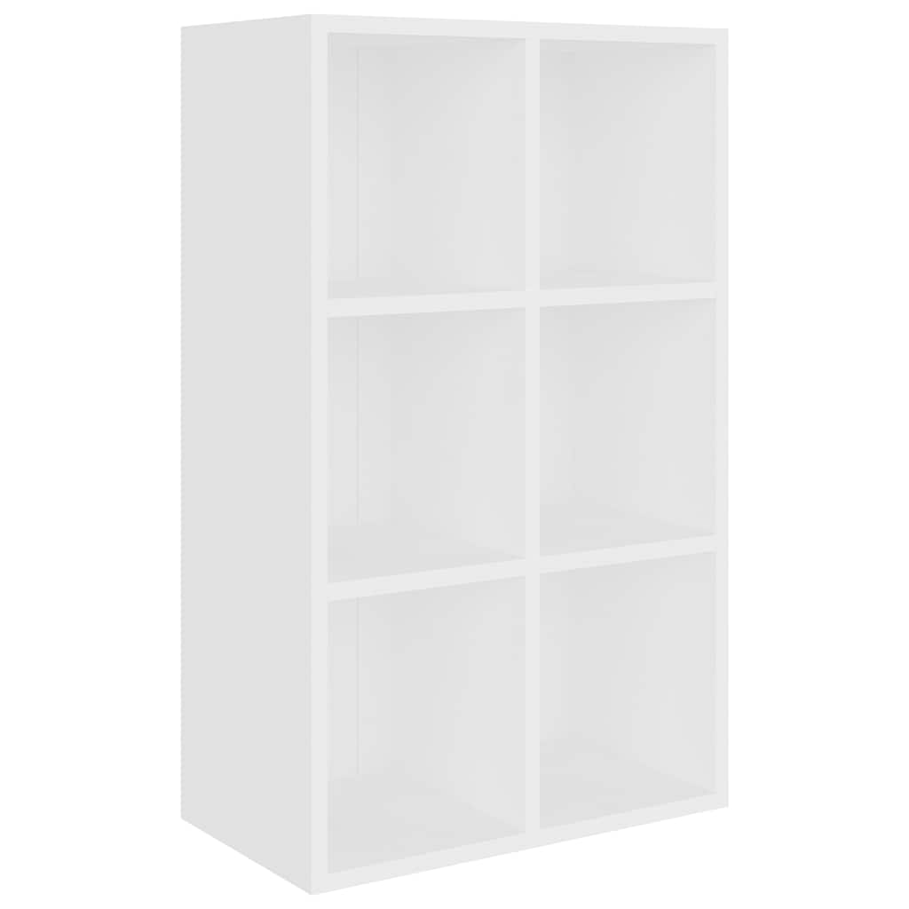 800342 vidaXL Book Cabinet/Sideboard White 66x30x98 cm Engineered Wood