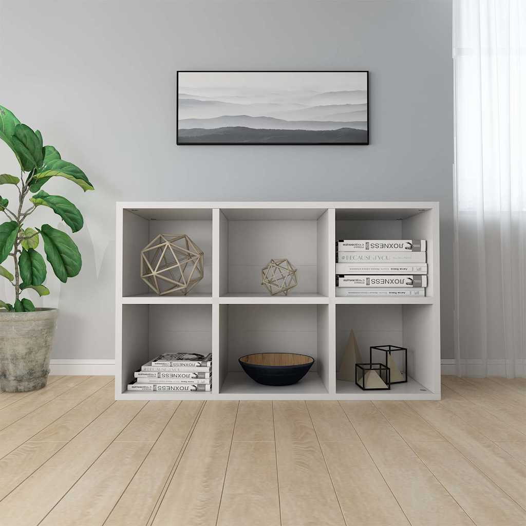 800342 vidaXL Book Cabinet/Sideboard White 66x30x98 cm Engineered Wood