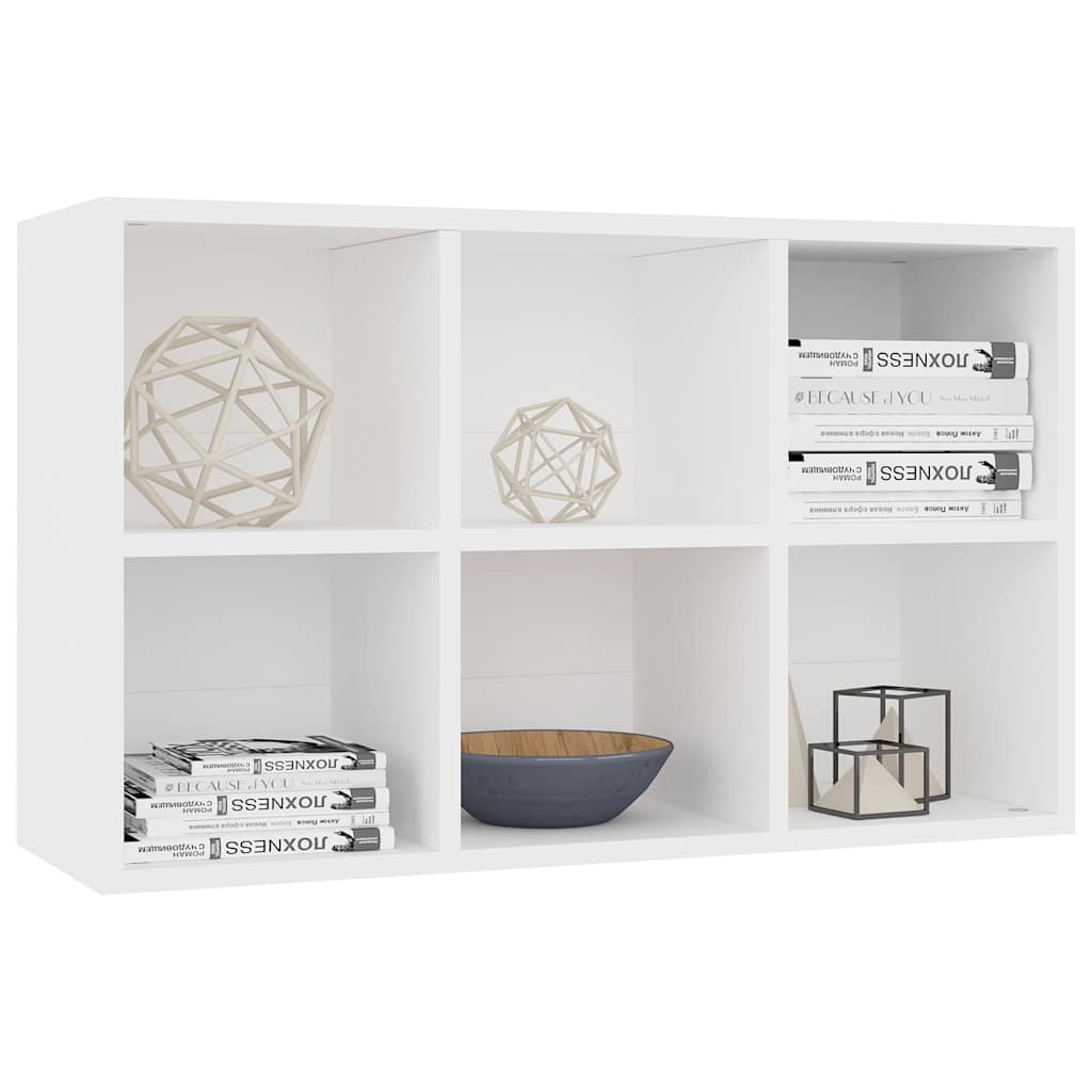 800342 vidaXL Book Cabinet/Sideboard White 66x30x98 cm Engineered Wood