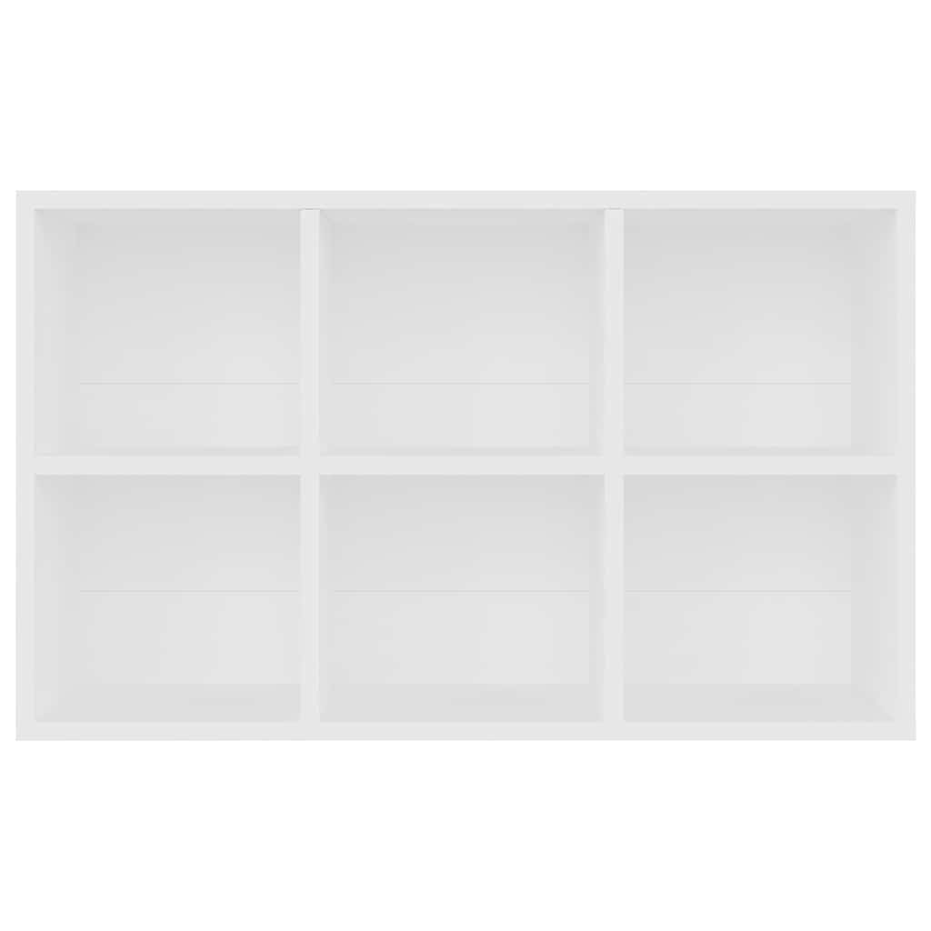 800342 vidaXL Book Cabinet/Sideboard White 66x30x98 cm Engineered Wood