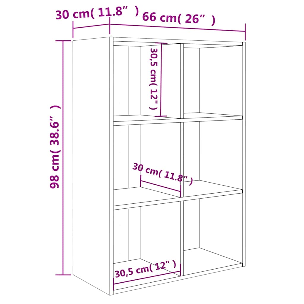800342 vidaXL Book Cabinet/Sideboard White 66x30x98 cm Engineered Wood