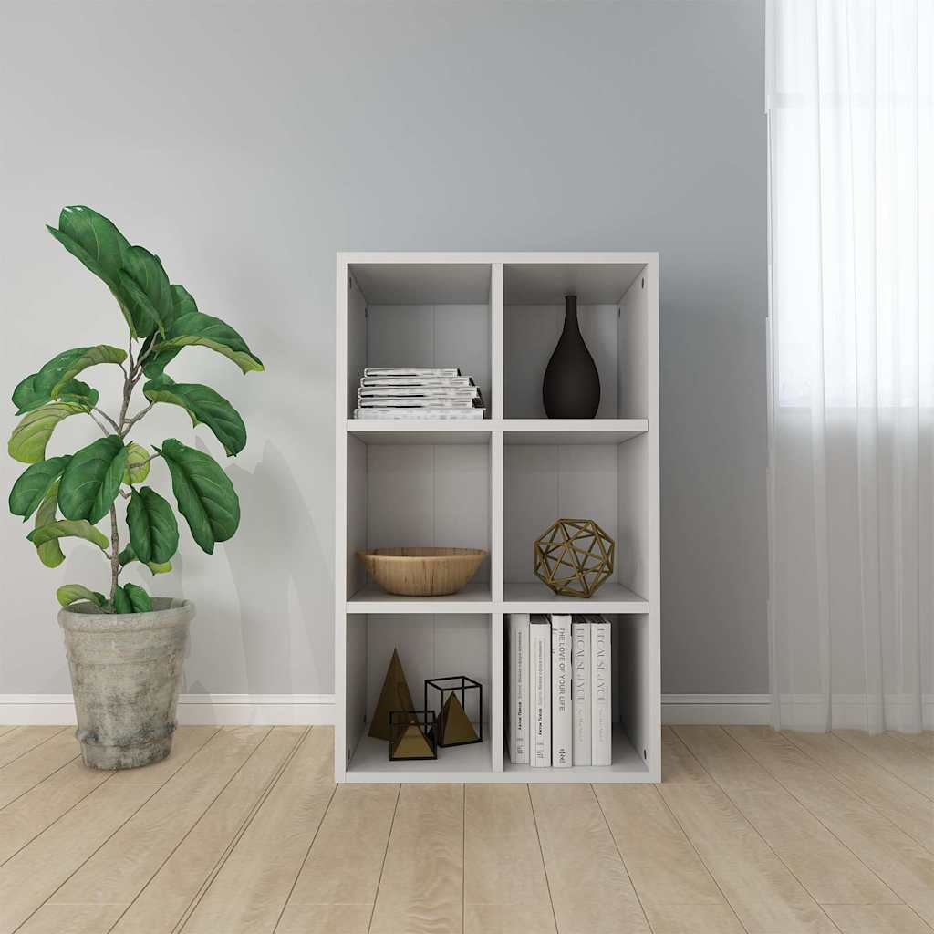 800342 vidaXL Book Cabinet/Sideboard White 66x30x98 cm Engineered Wood
