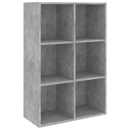 800346 vidaXL Book Cabinet/Sideboard Concrete Grey 66x30x98 cm Engineered Wood