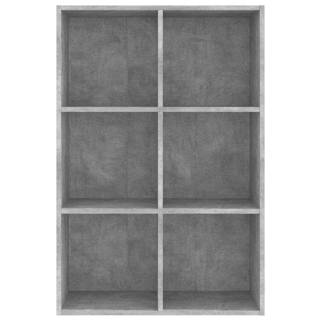 800346 vidaXL Book Cabinet/Sideboard Concrete Grey 66x30x98 cm Engineered Wood