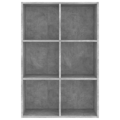 800346 vidaXL Book Cabinet/Sideboard Concrete Grey 66x30x98 cm Engineered Wood