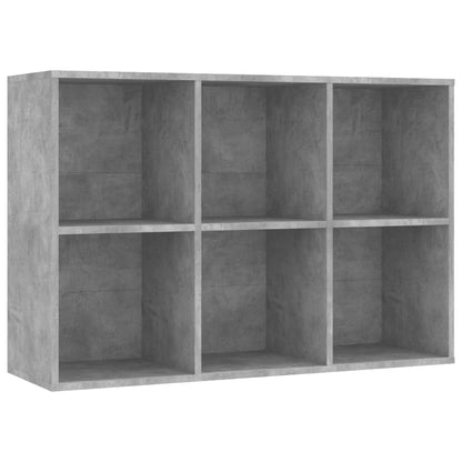 800346 vidaXL Book Cabinet/Sideboard Concrete Grey 66x30x98 cm Engineered Wood
