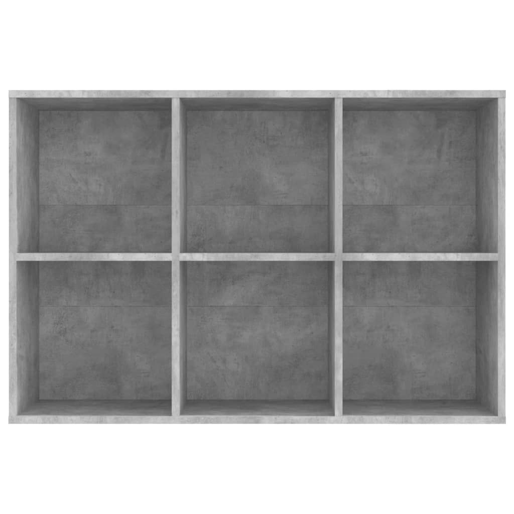 800346 vidaXL Book Cabinet/Sideboard Concrete Grey 66x30x98 cm Engineered Wood