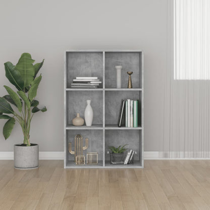 800346 vidaXL Book Cabinet/Sideboard Concrete Grey 66x30x98 cm Engineered Wood