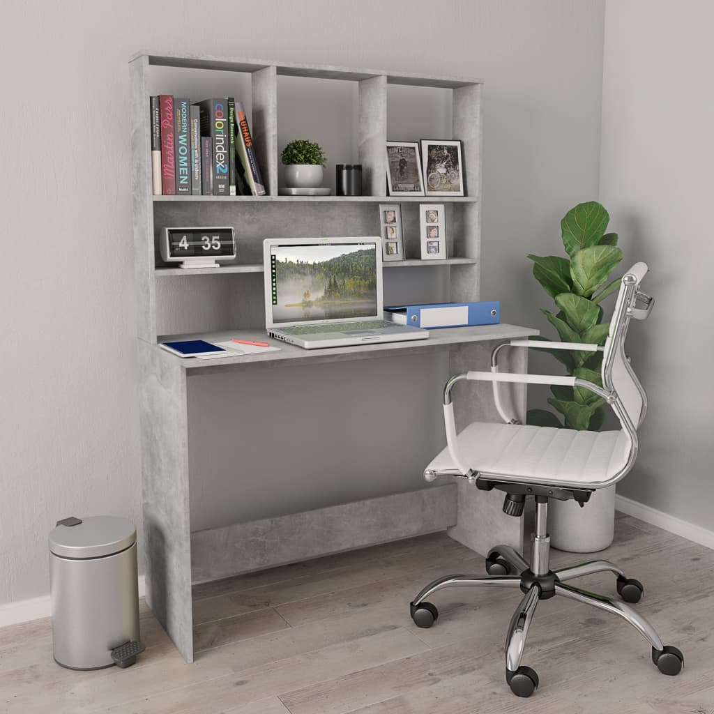 Desk | Concrete Grey | Engineered wood | Compact | Desk | Rectangular