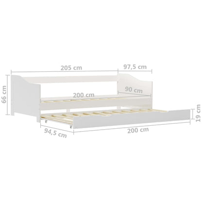 Sofa Bed Frame | White | Pine wood, Plywood | Single/Double