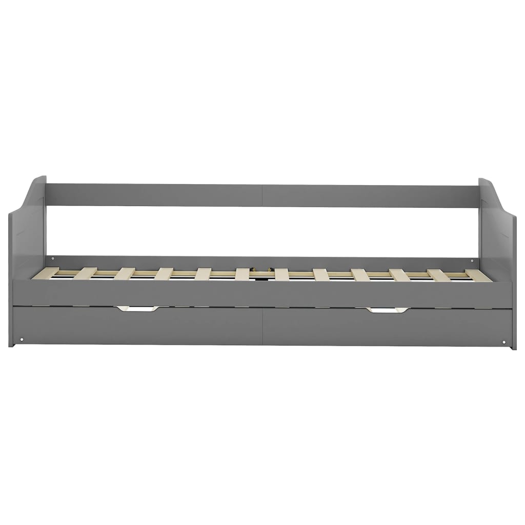 Sofa Bed Frame | Grey | Pine wood and plywood | 90x200 cm