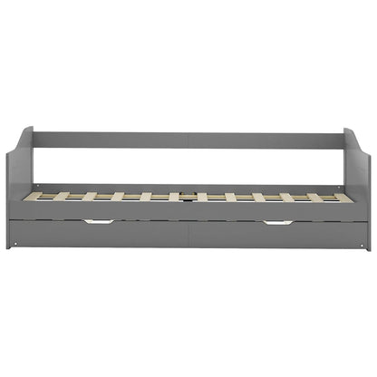 Sofa Bed Frame | Grey | Pine wood and plywood | 90x200 cm