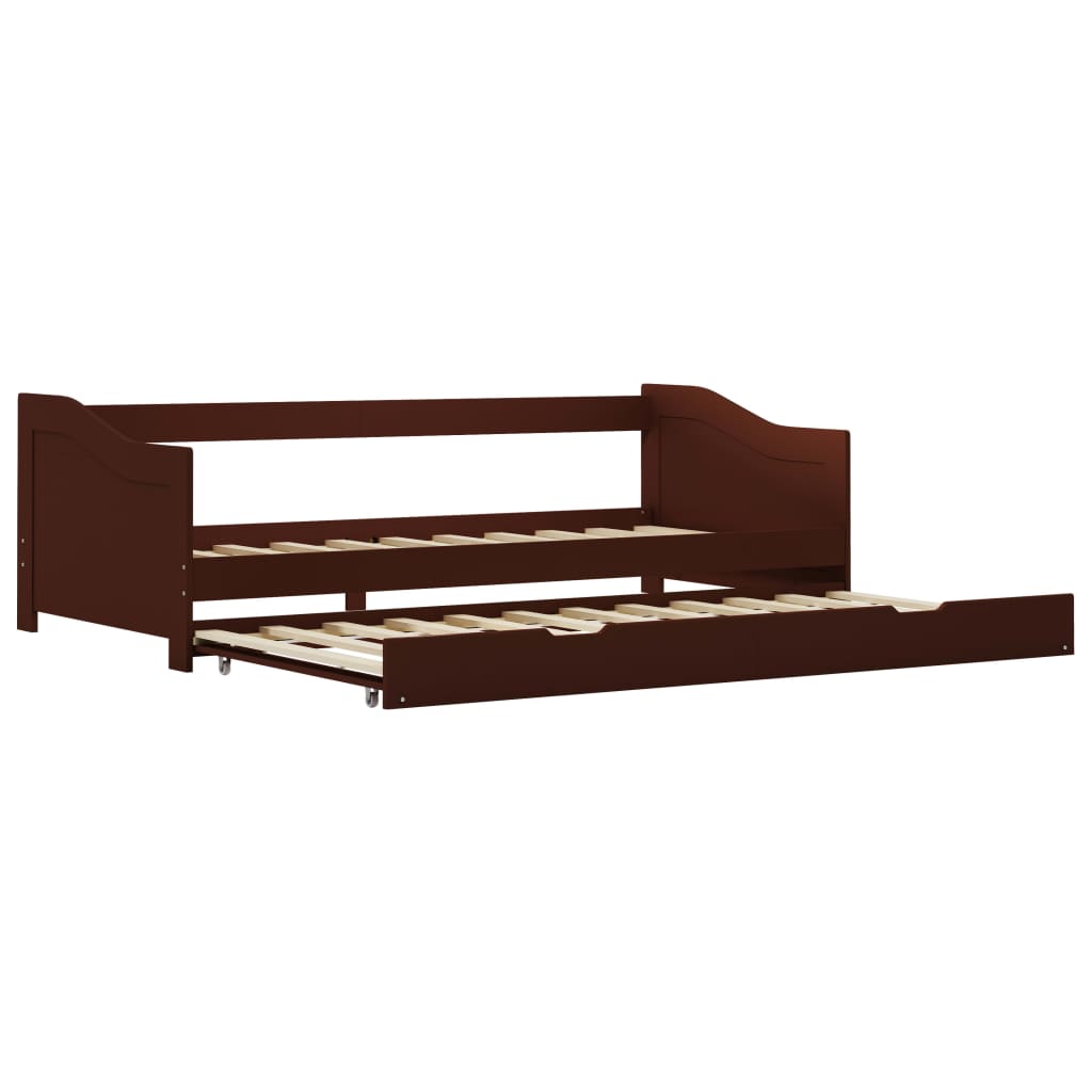 Sofa Bed Frame | Dark Brown | Pine wood, Plywood slats | 90x200 cm