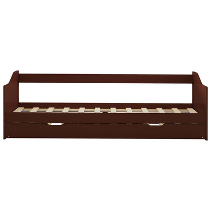 Sofa Bed Frame | Dark Brown | Pine wood, Plywood slats | 90x200 cm