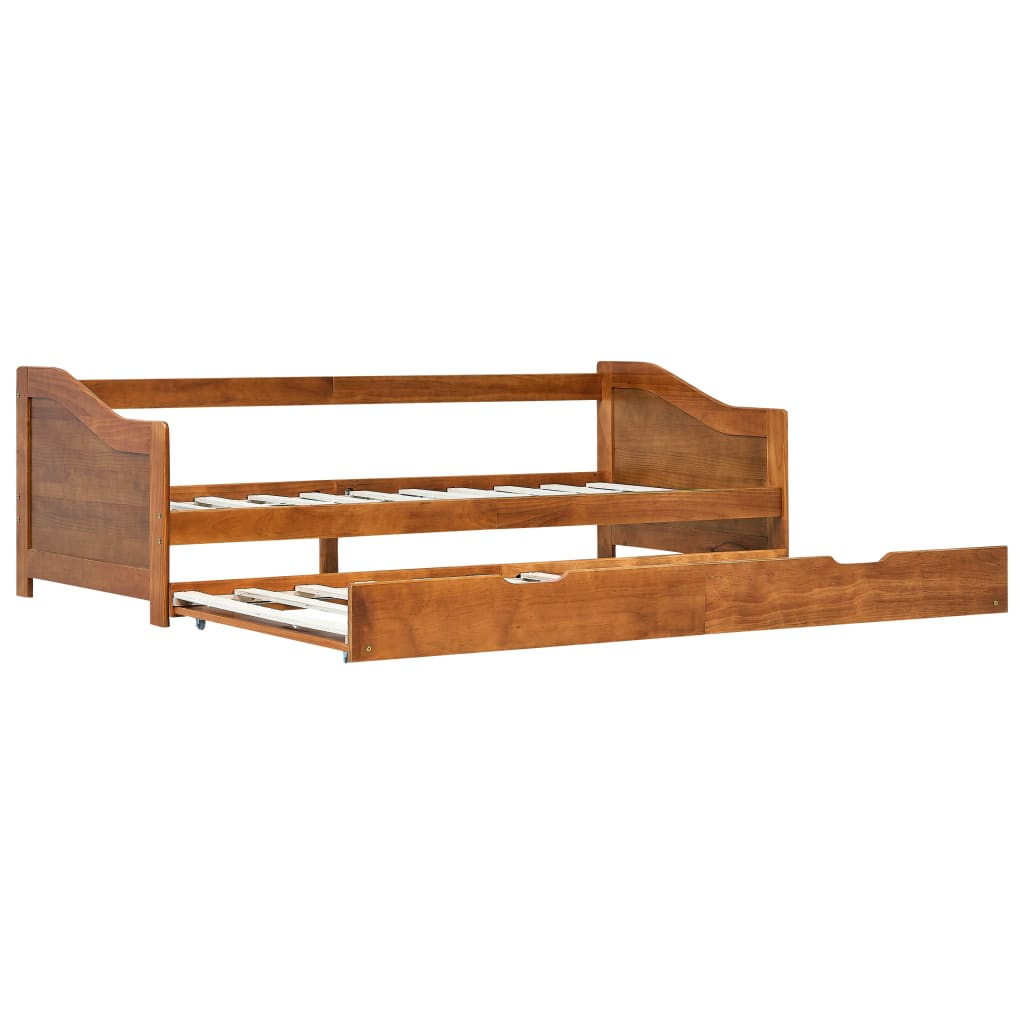 Pull-out Sofa Bed Frame without Mattress Honey Brown 90x200 cm