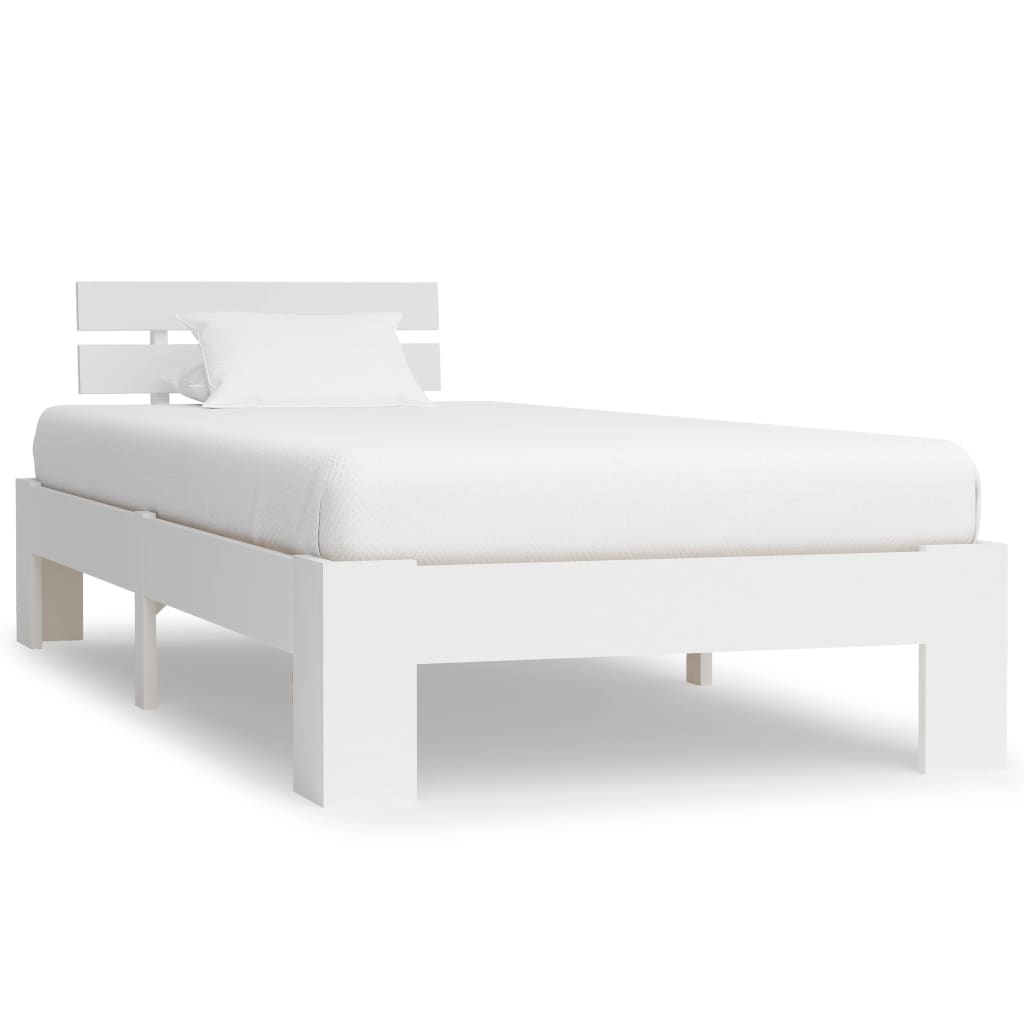 Bed Frame | White | Solid pine wood, plywood | Single |  Durable