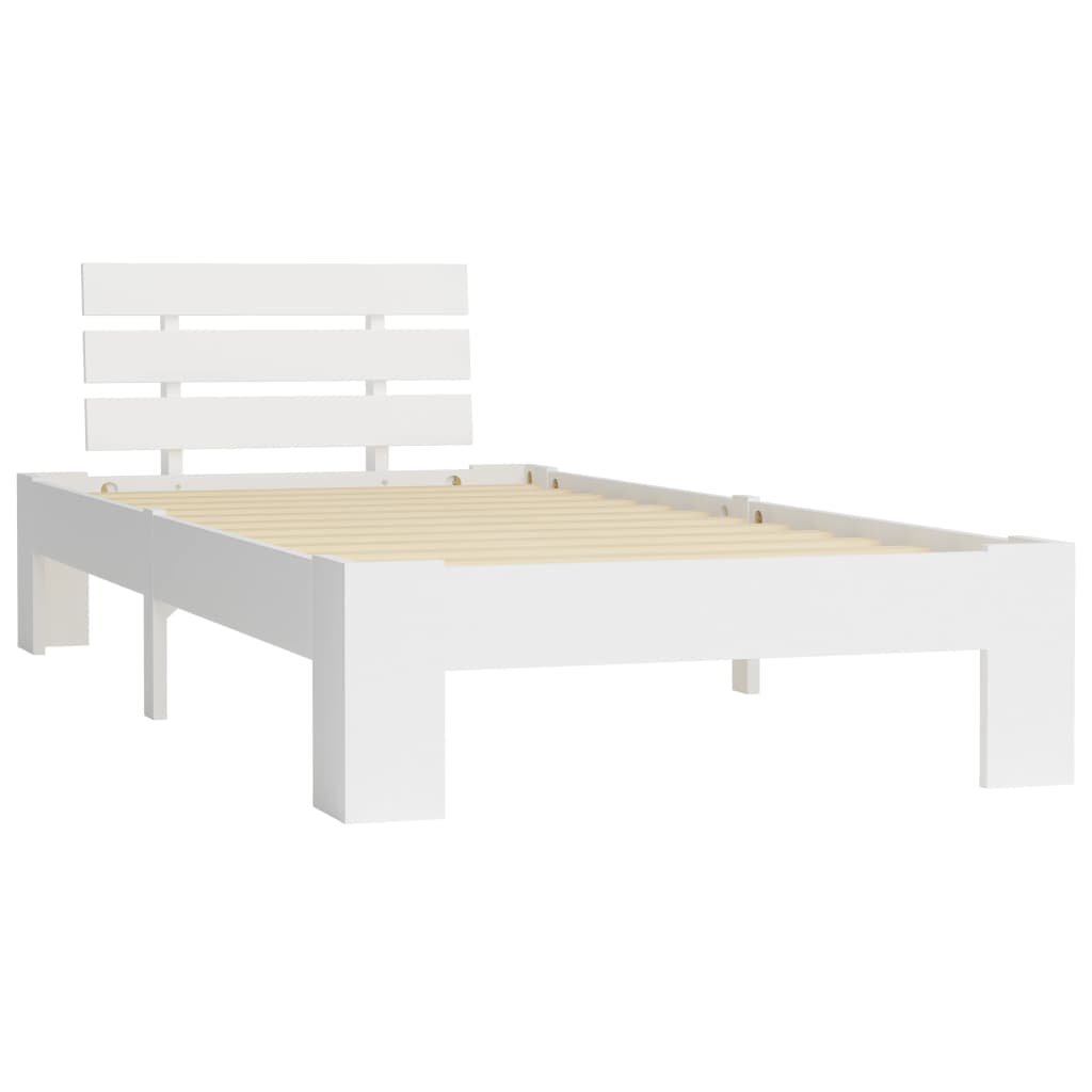 Bed Frame | White | Solid pine wood, plywood | Single |  Durable