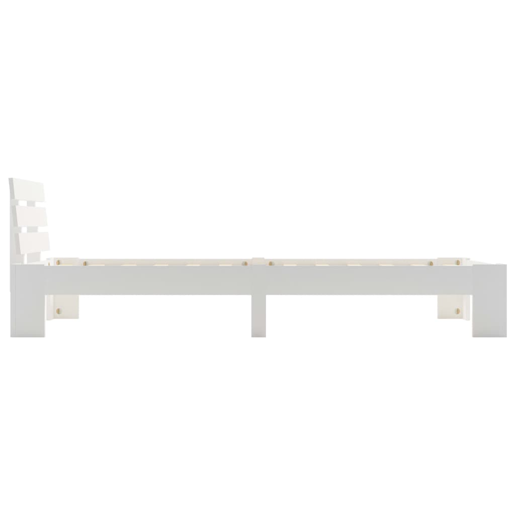 Bed Frame | White | Solid pine wood, plywood | Single |  Durable