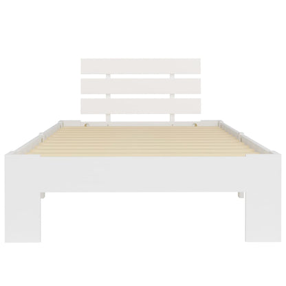 Bed Frame | White | Solid pine wood, plywood | Single | Durable