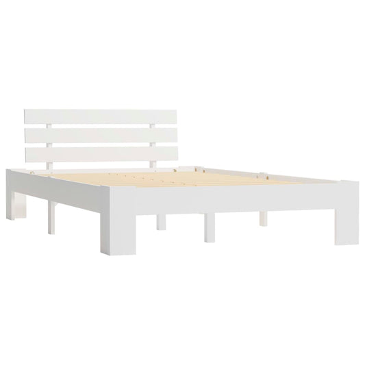 Bed Frame | White | Solid pine wood, plywood | Double | Modern