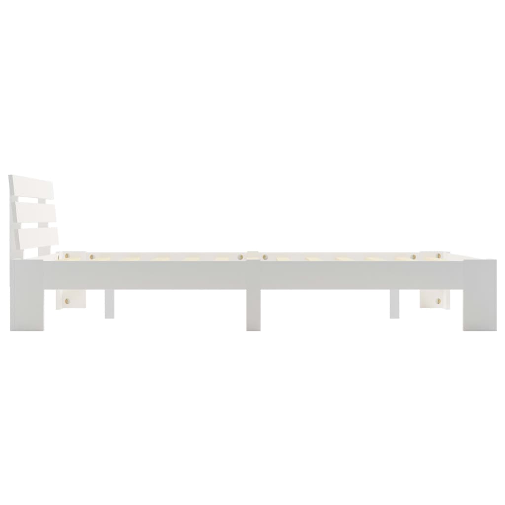 Bed Frame | White | Solid pine wood, plywood | Double | Modern