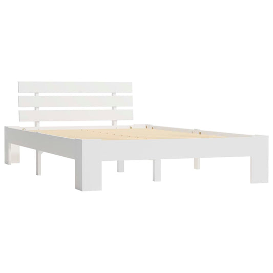 Bed Frame | White | Solid pine wood | Double | Durable | Bed Frame