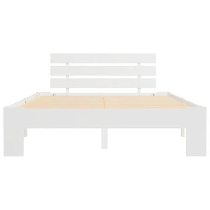 Bed Frame | White | Solid pine wood | Double | Durable | Bed Frame