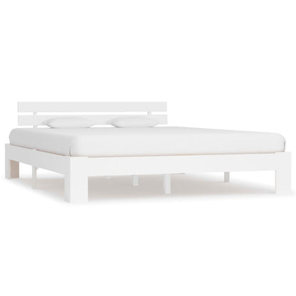 Bed Frame | White | Solid pine wood, Plywood | 180x200 cm Super King