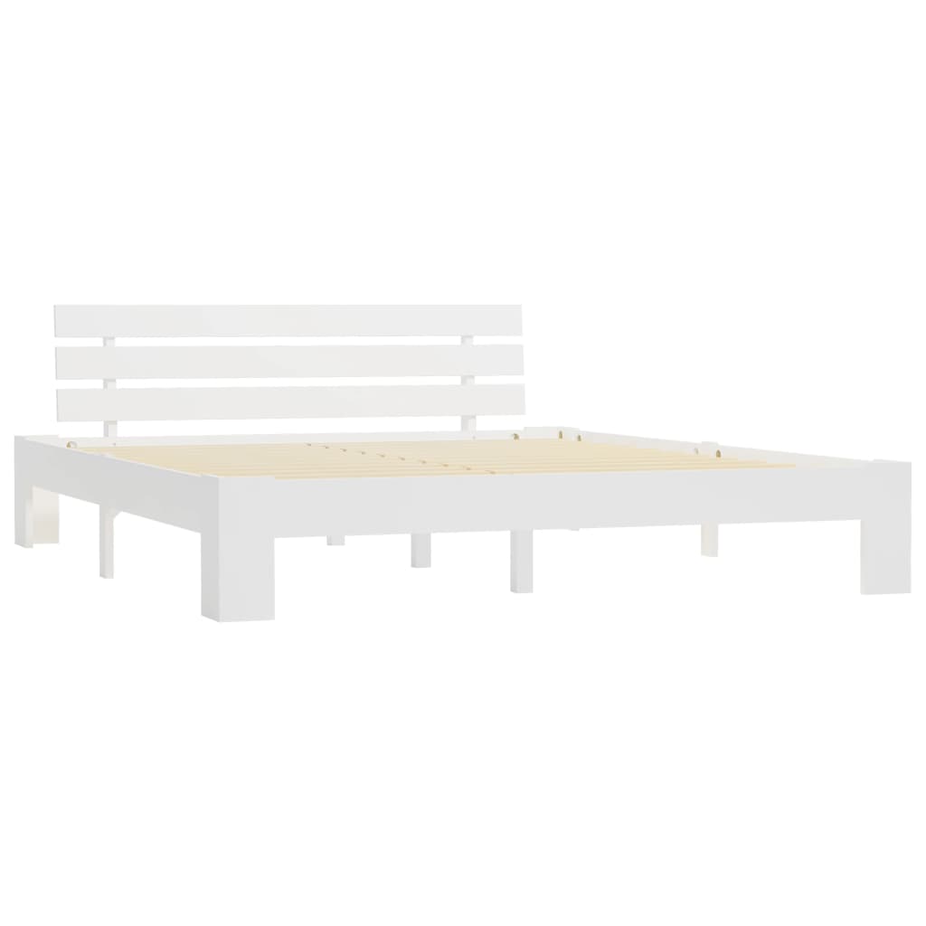 Bed Frame | White | Solid pine wood, Plywood | 180x200 cm Super King