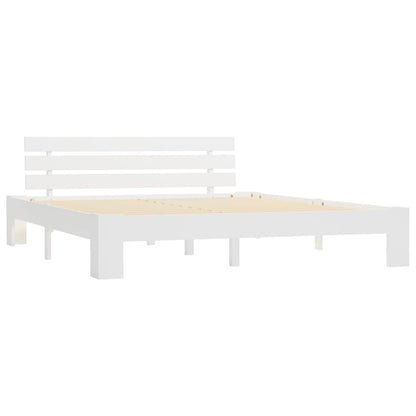 Bed Frame | White | Solid pine wood, Plywood | 180x200 cm Super King