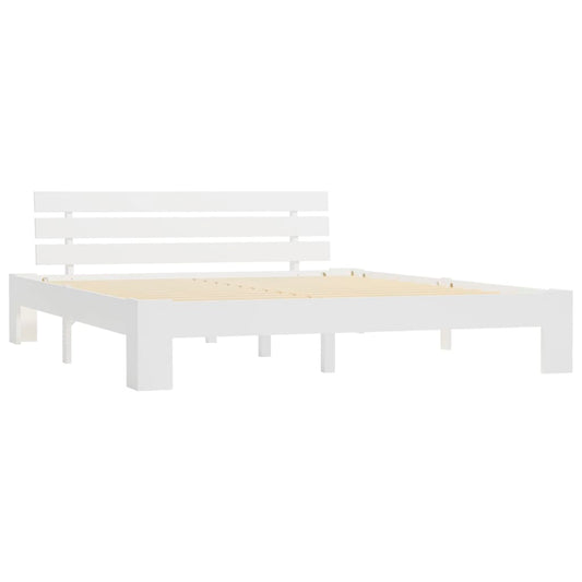 Bed Frame | White | Solid pine wood, Plywood | 180x200 cm Super King