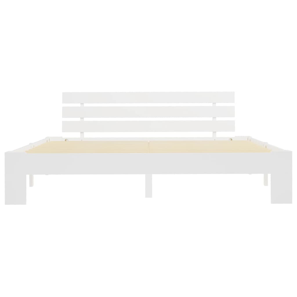 Bed Frame | White | Solid pine wood, Plywood | 180x200 cm Super King