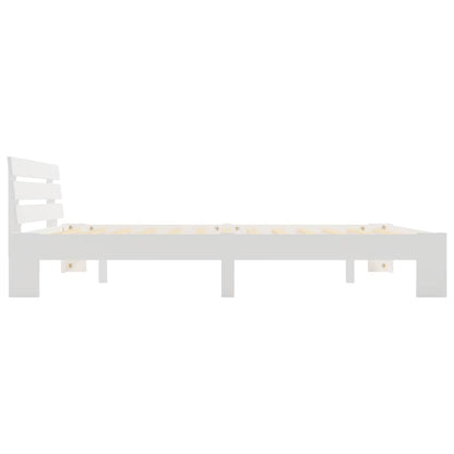 Bed Frame | White | Solid pine wood, Plywood | 180x200 cm Super King