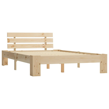 Bed Frame | Natural Wood | Solid Pine Wood, Plywood | Double | Tough