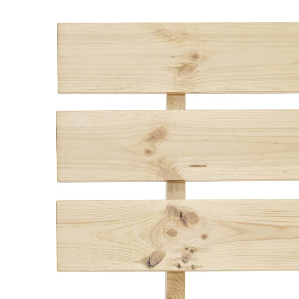 Bed Frame | Natural Wood | Solid Pine Wood, Plywood Slats | Double