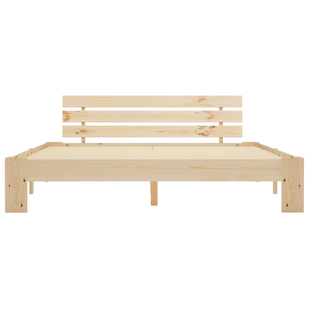 Bed Frame | Natural | Solid pine wood, Plywood | Double | Durable
