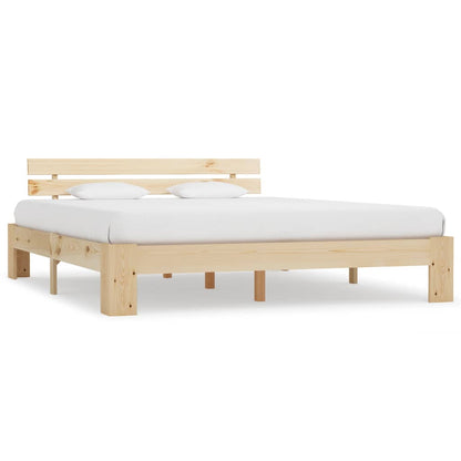 Bed Frame | Natural | Solid pine wood, plywood slats | Super King